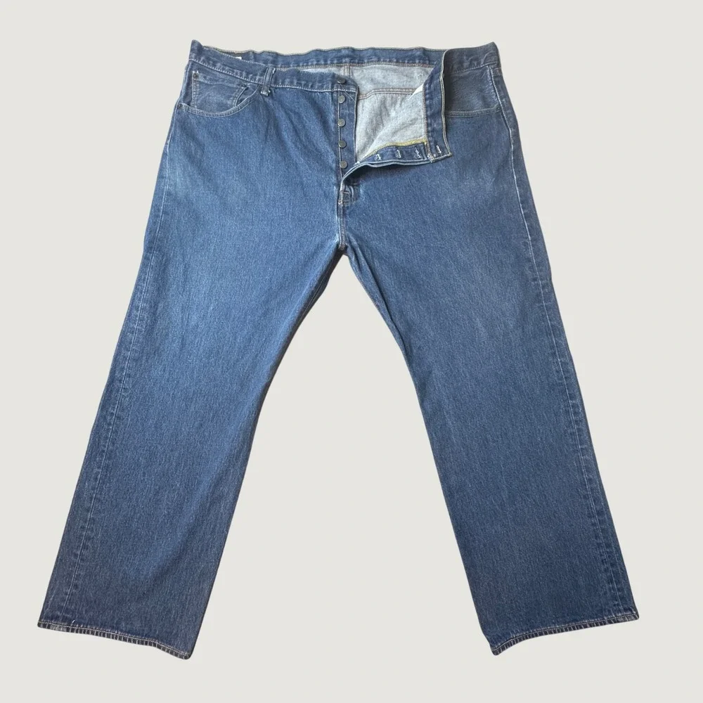 Levi's 501 Jeans Mens 48x30 Blue Original Fit Straight Leg Button Fly Denim